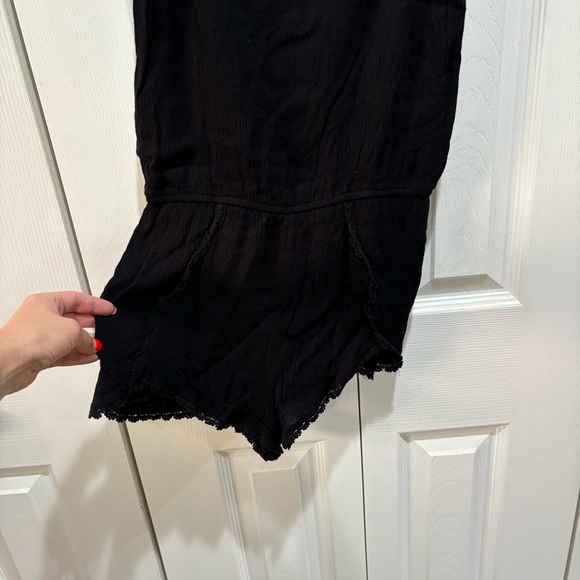 FOREVER 21 Women’s Adjustable Pleated Romper / Swim Cover Up - black, size S - Picture 2 of 5